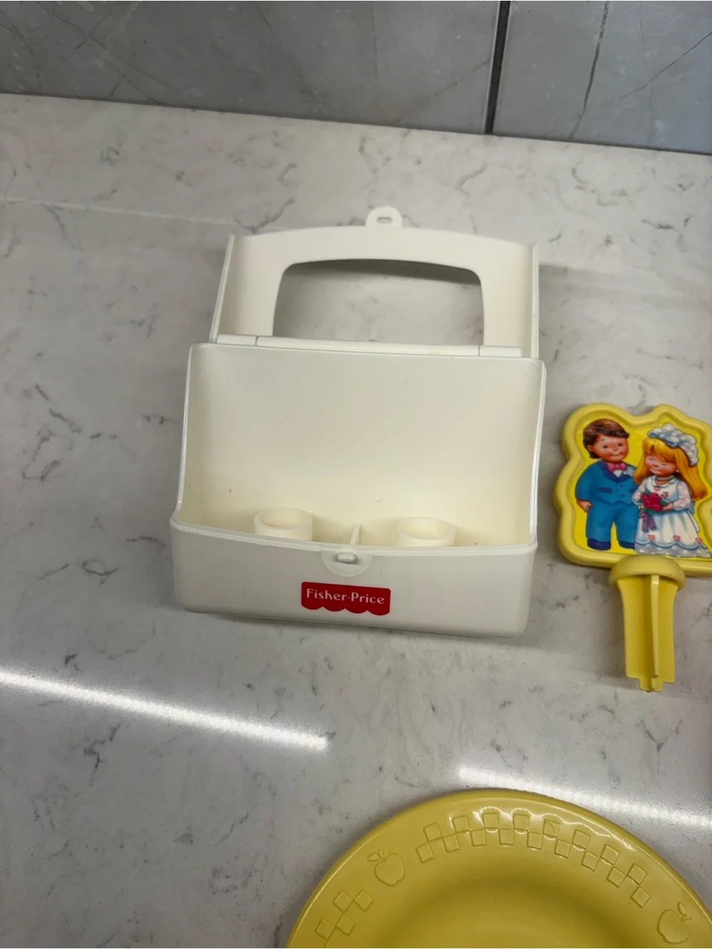 Vintage FISHER PRICE 2-in-1 Musical Cake Replacement Topper Candle Plate 1998